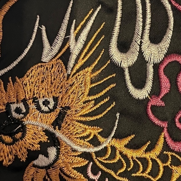 Haus of Jr. Bomber Kid 3 Black Silk Dragon Tokyo School Preppy Modern Retro 80s - Picture 8 of 10